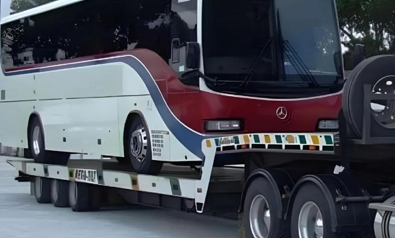 tour bus towing