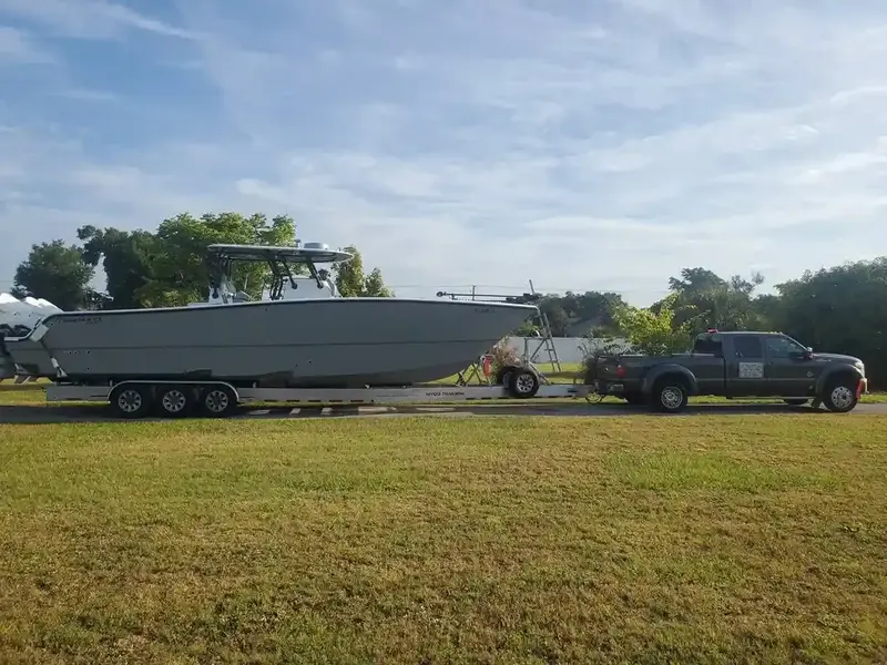Boat and trailers towing aurora